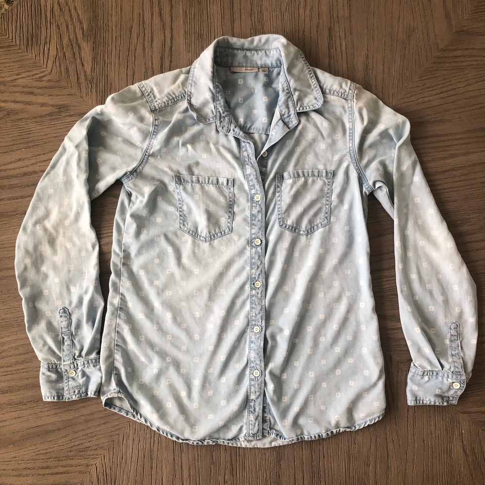 Halogen Denim Button Up Shirt
